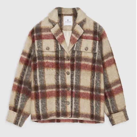 Anine Bing Flynn Jacket in Plaid